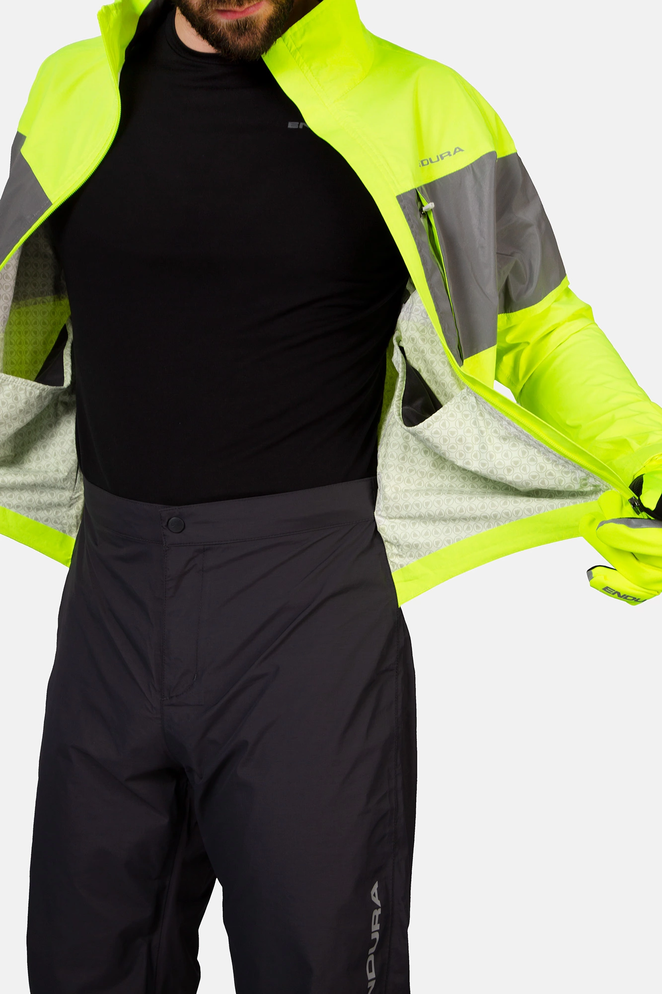 Endura Urban Luminite Vandtæt Heldragt Sort / Fluo 5 Endura Urban Luminite Vandtæt Heldragt Sort / Fluo - Billede 3