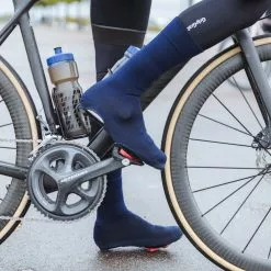 GripGrab Flandrien Vandtæt Strikket Skoovertræk Navy / Blå -Cykelshorts Butik GripGrab Flandrien Vandtaet Strikket 1635164489 03